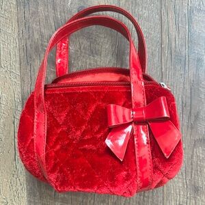 Red Quilted Bow Handbag